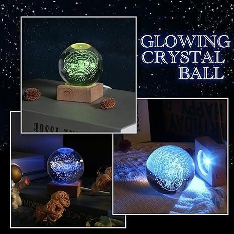 3D Crystal Lamp Ball {Assorted Design} (Pack of 2)